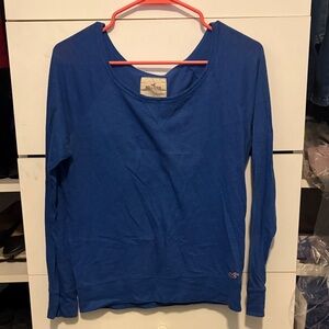 Hollister Women's Vibrant Blue Long Sleeve Tee